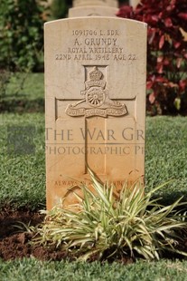 BEIRUT WAR CEMETERY - GRUNDY, AMOS